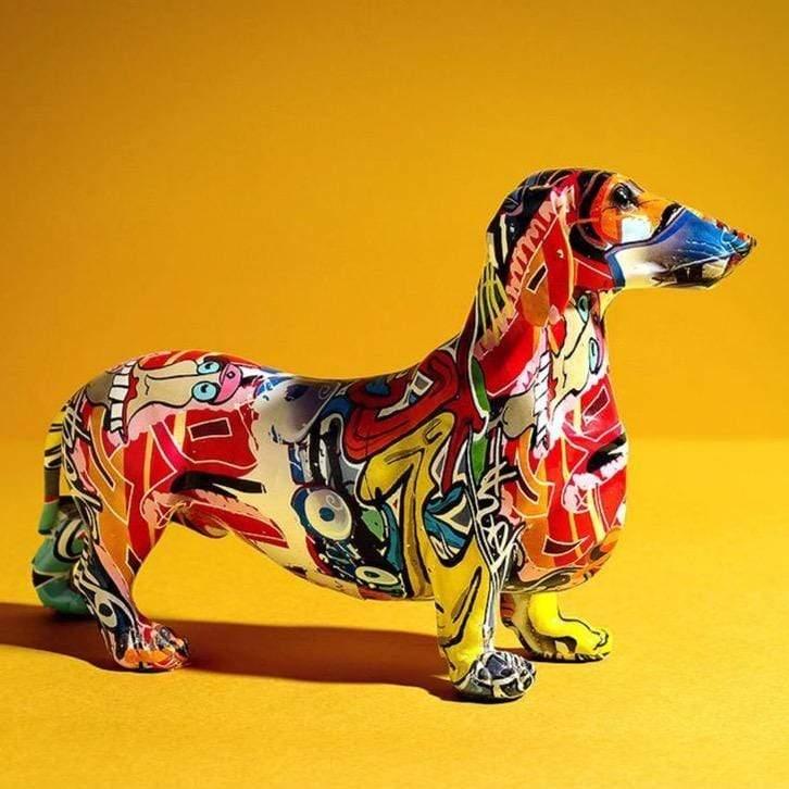 Sculpture chien artistique style teckel - Image 2