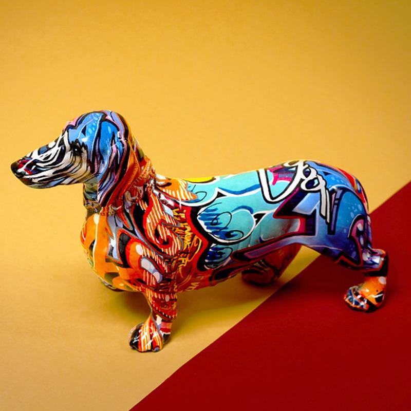Sculpture chien artistique style teckel - Image 3