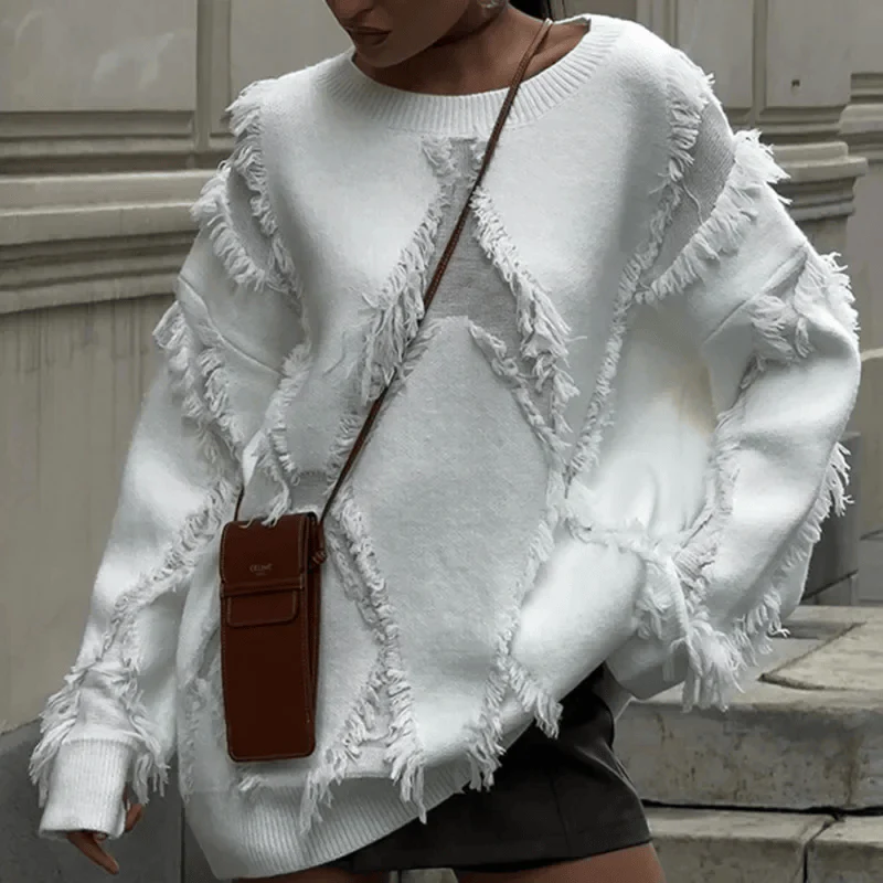 Cardigan oversize femme col rond - Image 4