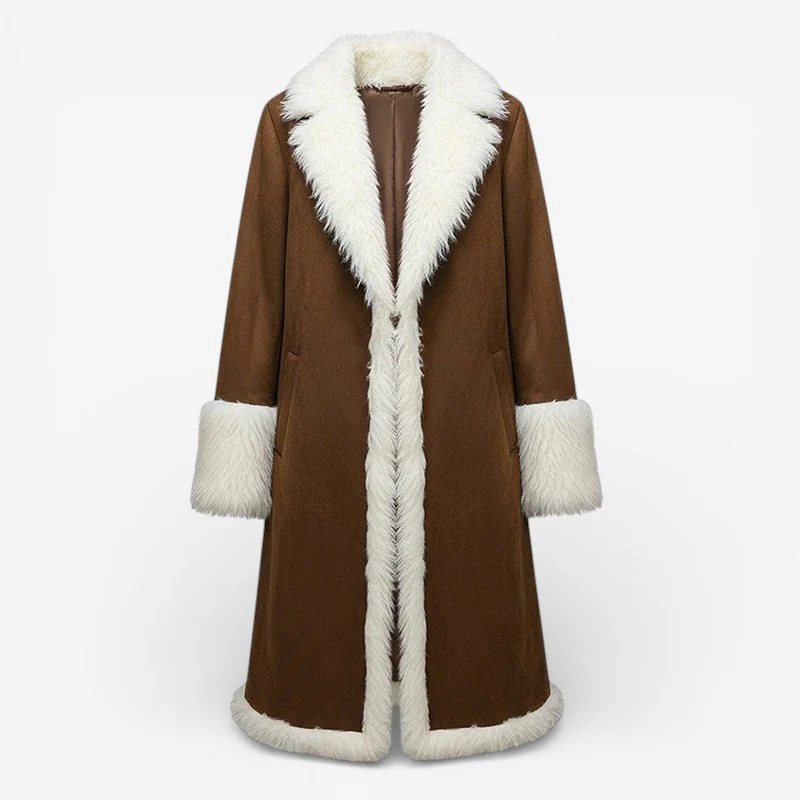 Quinn – Manteau mi-long à manches longues et poches
