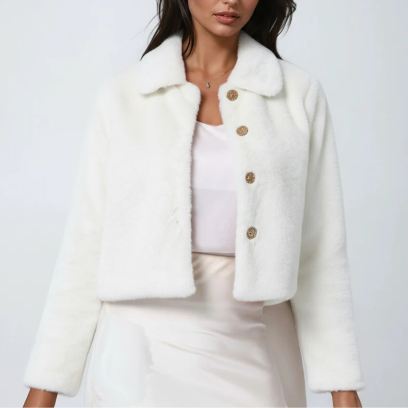 Manteau femme manches longues col boutonné - Image 5