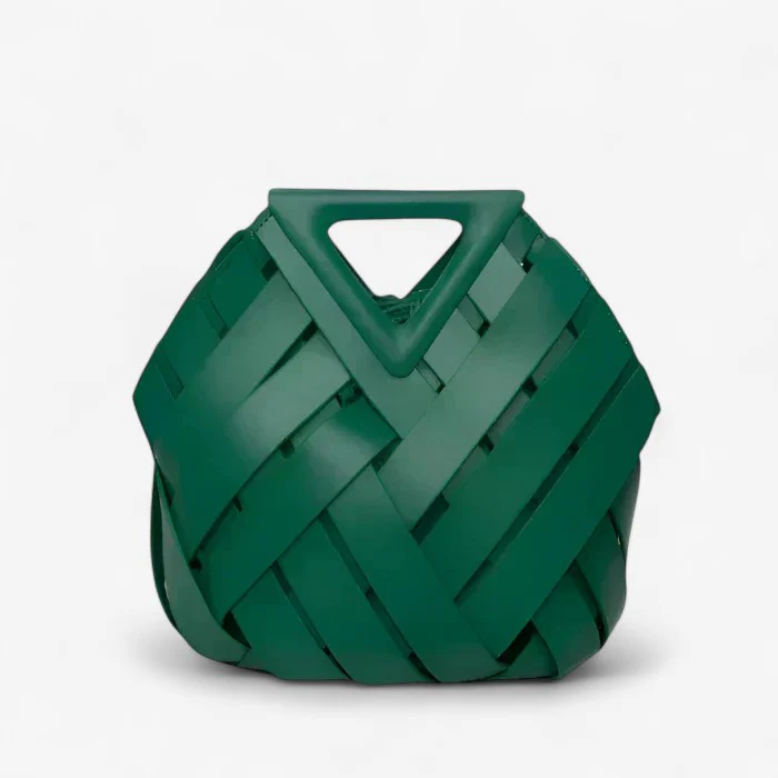 Sac à main structuré en simili cuir avec boucle magnétique