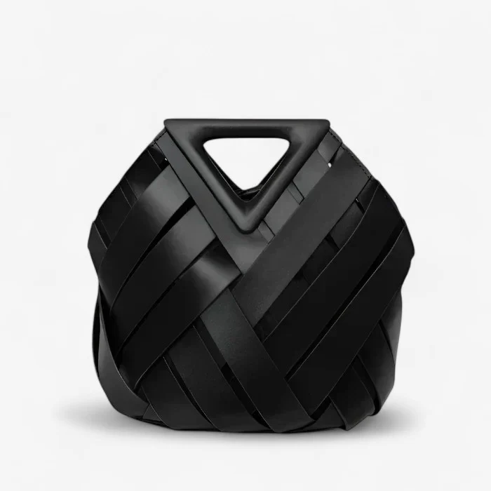 Sac à main structuré en simili cuir avec boucle magnétique - Image 3