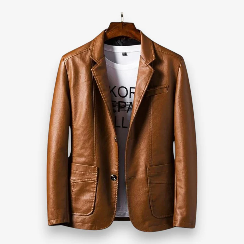 Veste en cuir manches longues - Image 2