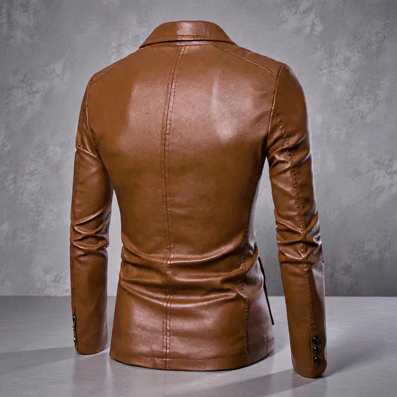 Veste en cuir manches longues - Image 6