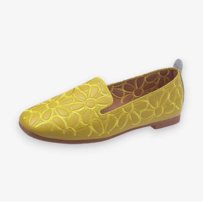 Mocassins slip-on à motif floral - Image 3