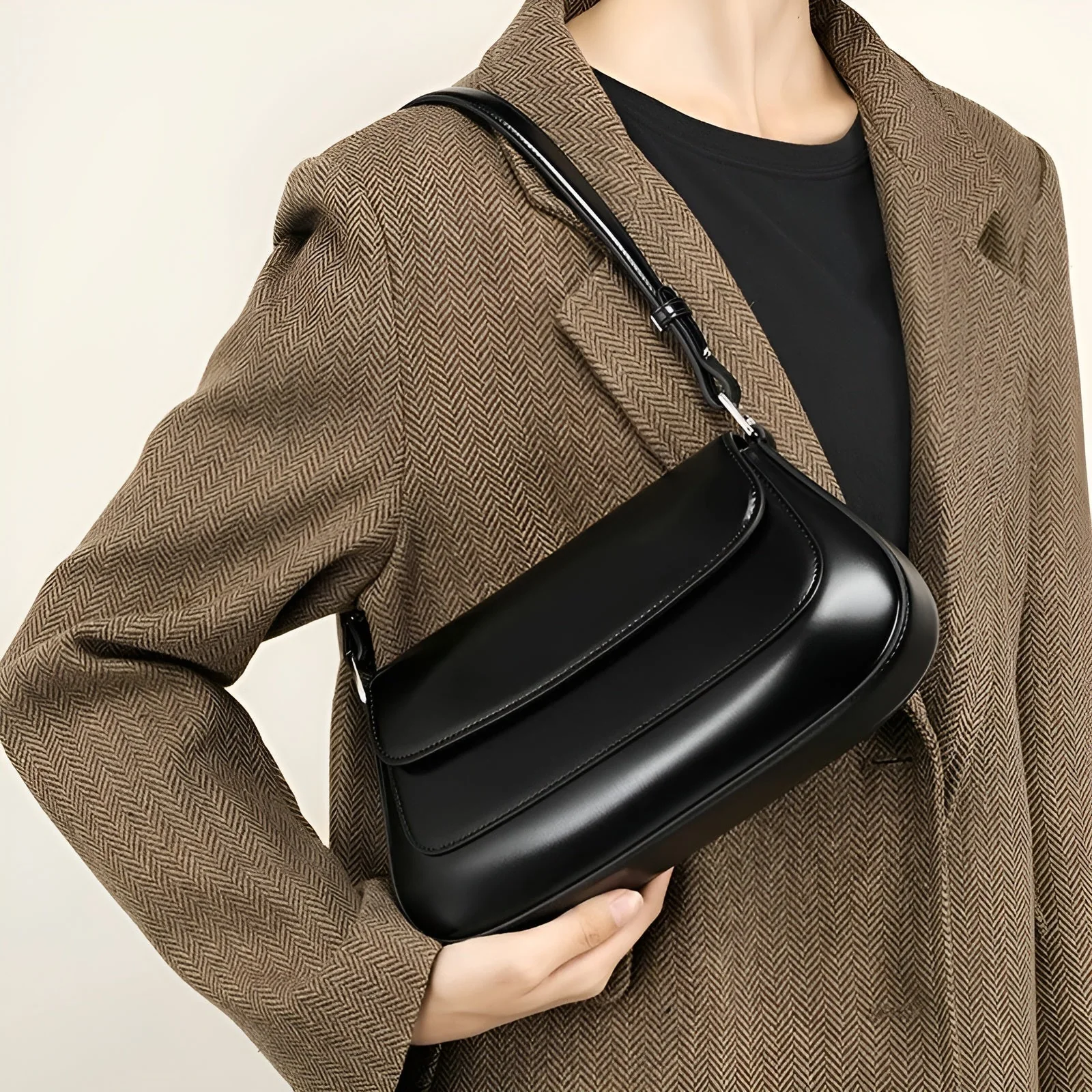 Sac bandoulière femme vintage structuré