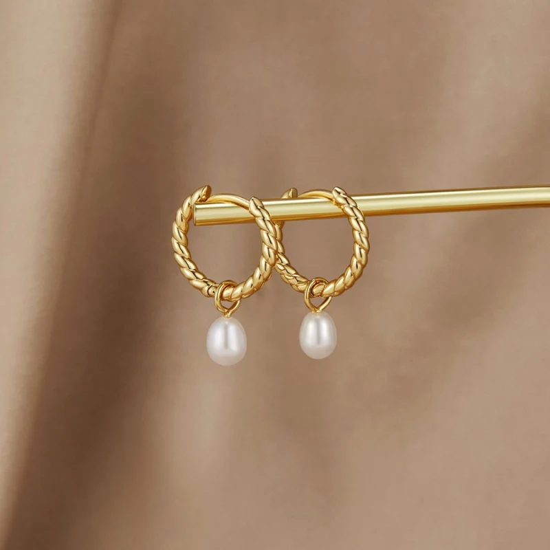 Boucles d'Oreilles Créoles Torsadées - Image 2