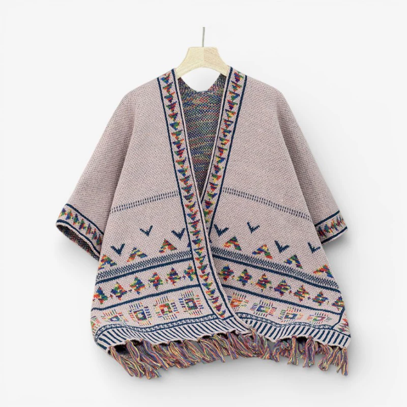 Rhea – Châle oversize à imprimé floral et col en V - Image 3