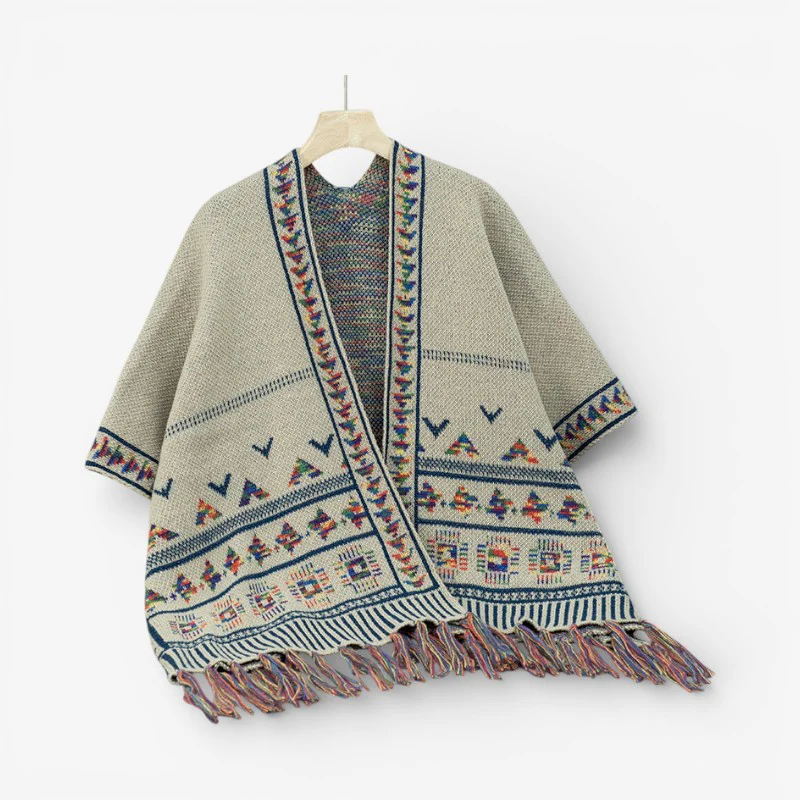 Rhea – Châle oversize à imprimé floral et col en V - Image 4