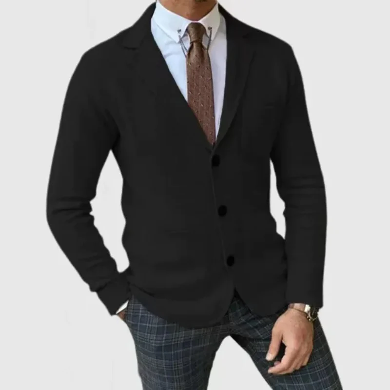 Blazer homme col à revers manches longues
