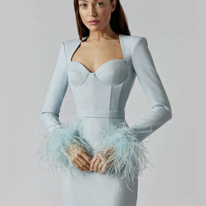 Mini-robe femme encolure carrée - Image 2