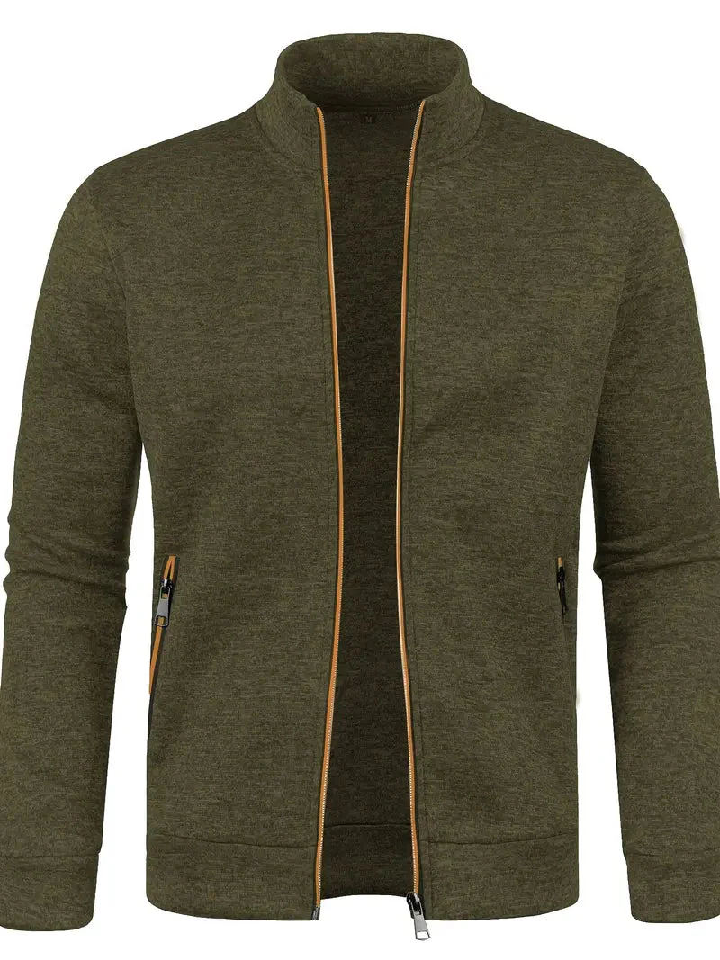Veste zippée décontractée avec poches et manches longues - Image 3