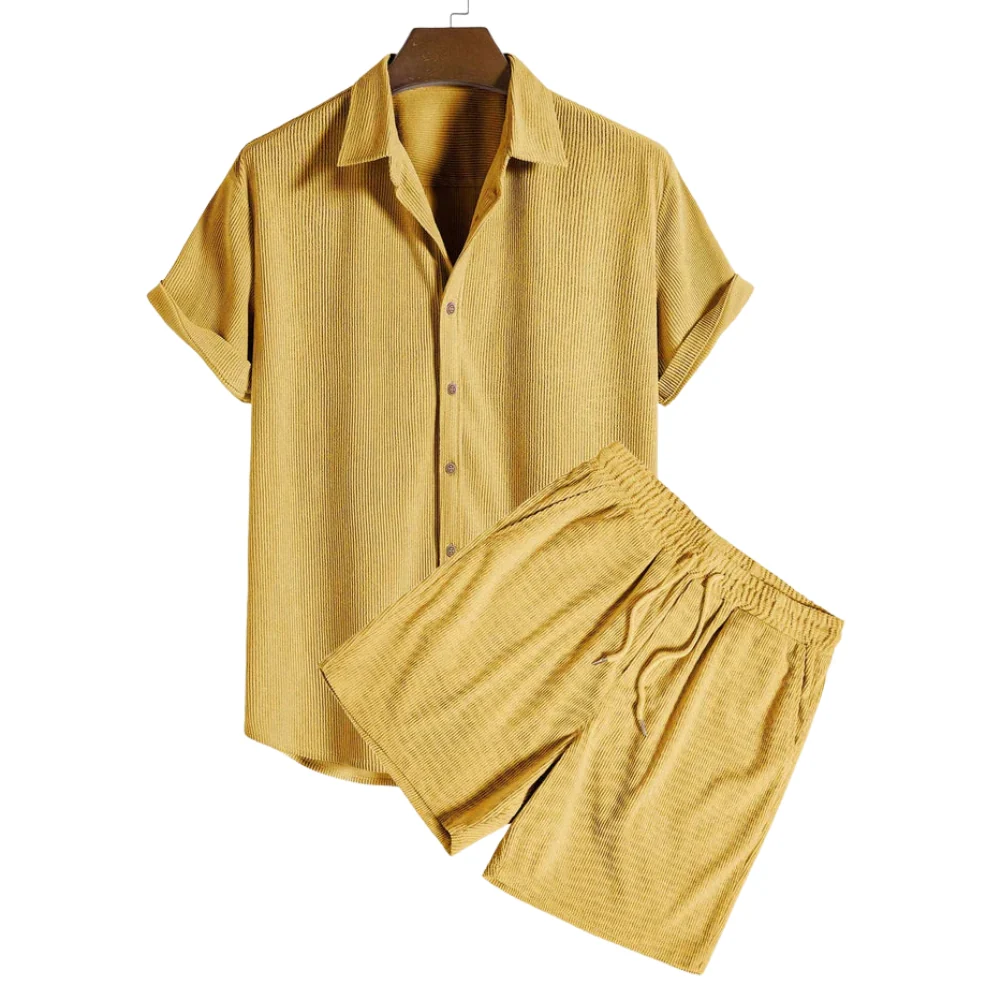 Ensemble Deux Pièces avec Chemise à Manches Courtes et Pantalon à Cordon - Image 3
