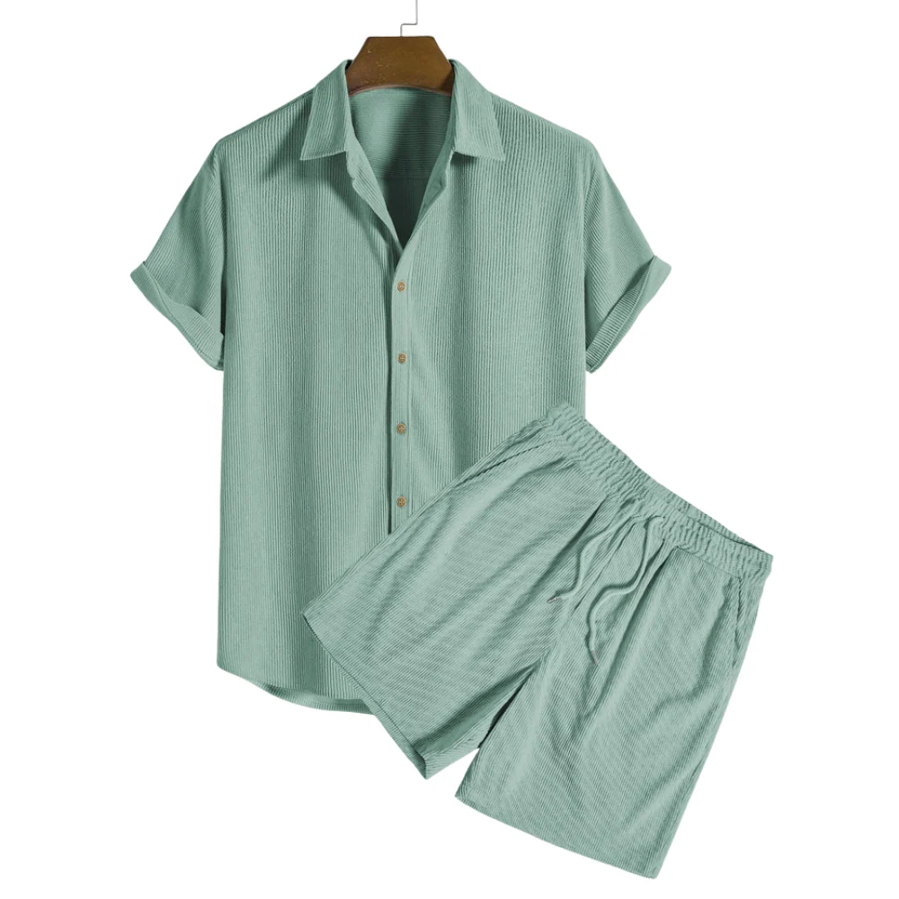 Ensemble Deux Pièces avec Chemise à Manches Courtes et Pantalon à Cordon - Image 4