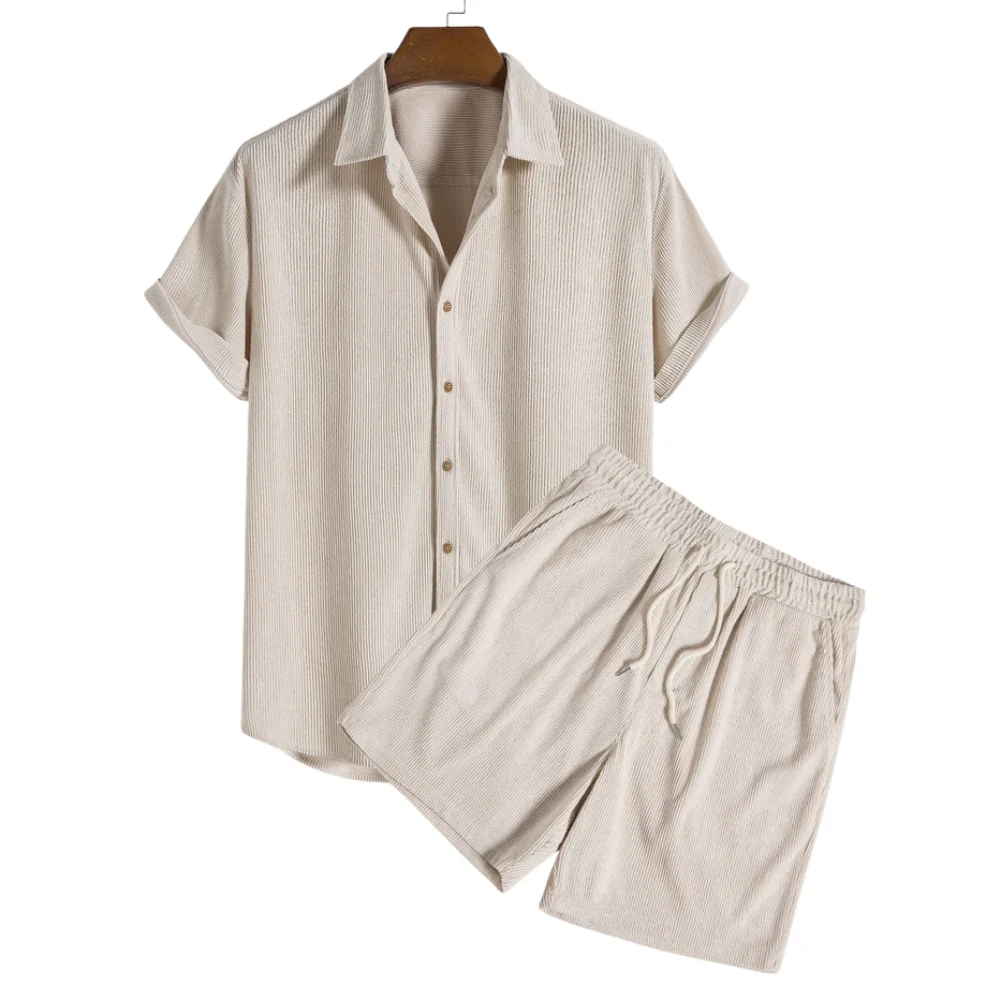 Ensemble Deux Pièces avec Chemise à Manches Courtes et Pantalon à Cordon - Image 5