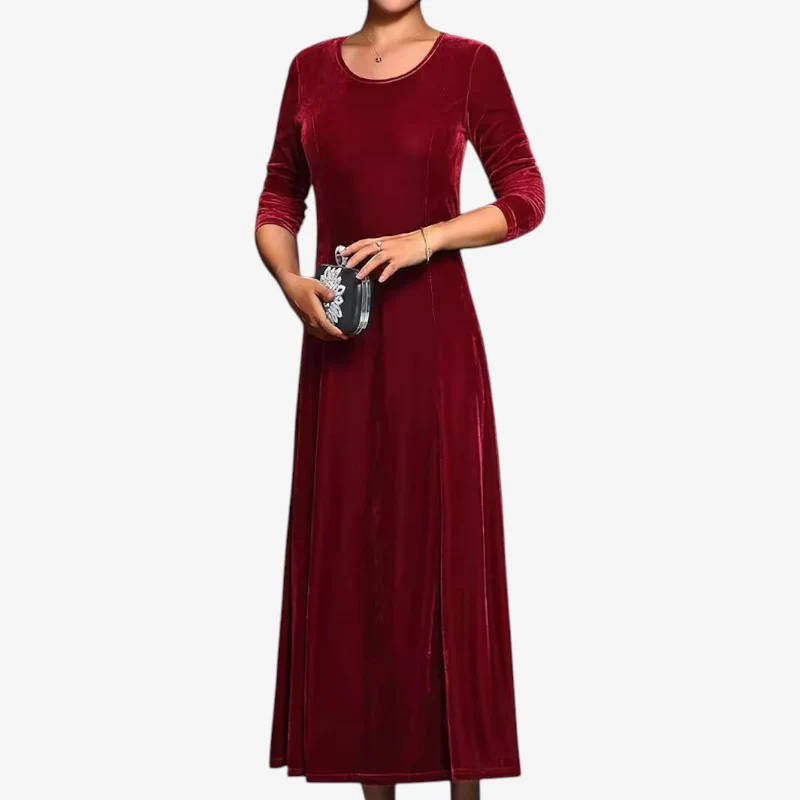 Robe femme manches longues col rond