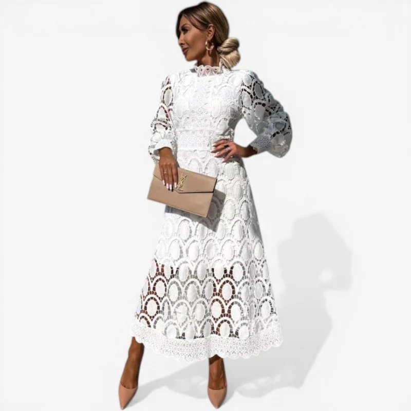 Robe longue femme à manches longues