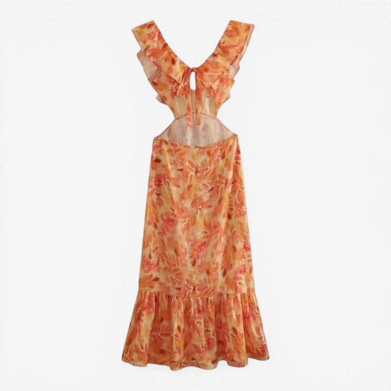 Robe longue femme à volants - Image 2