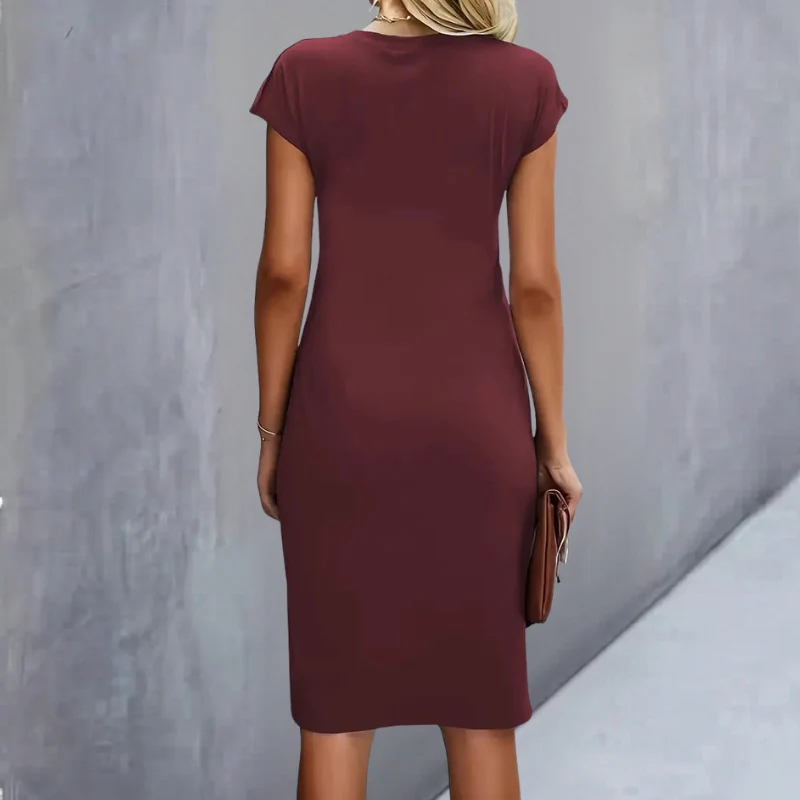 Robe midi femme à manches courtes - Image 13