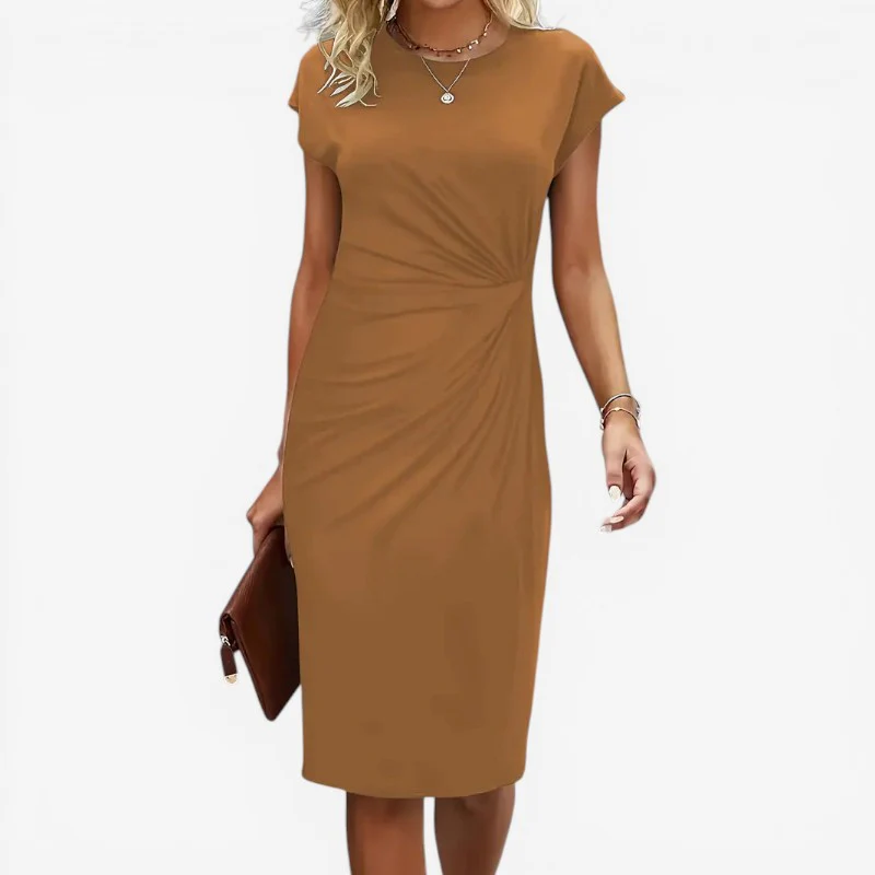 Robe midi femme à manches courtes - Image 4