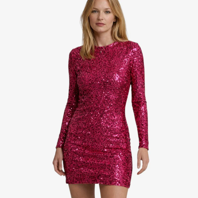 Robe Mini Femme à Manches Longues - Image 2