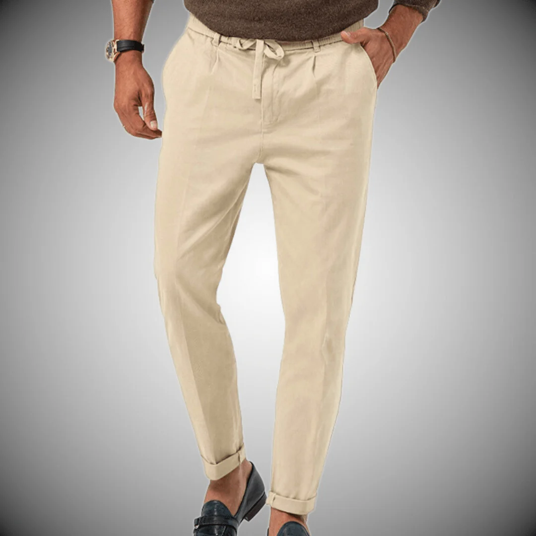 Pantalon élégant et léger avec poches latérales et coupe décontractée - Image 2