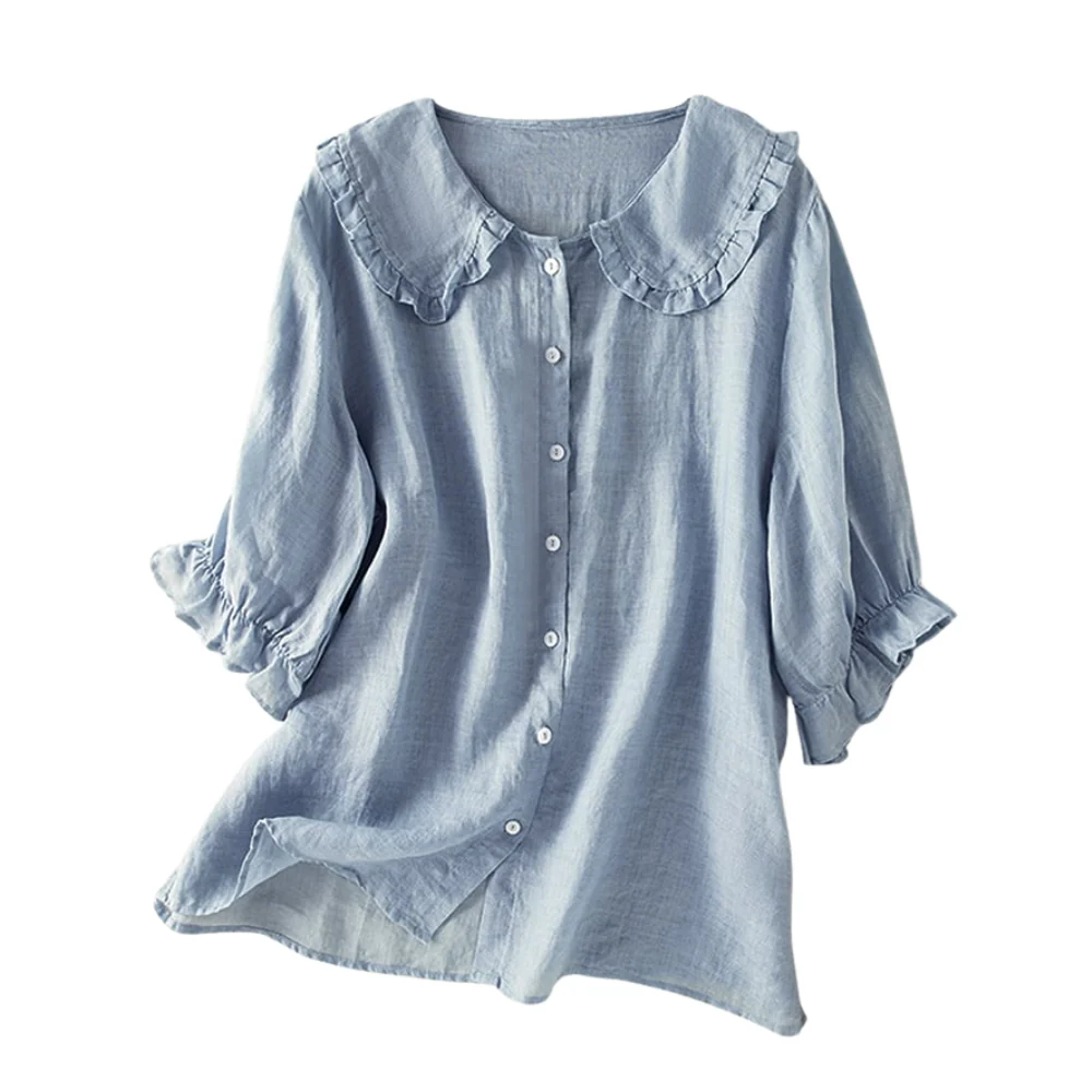 Chemise à Manches Longues à Coupe Décontractée avec Boutonnage