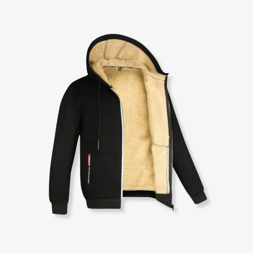 Sweat à capuche homme zippé doublé polaire - Image 2