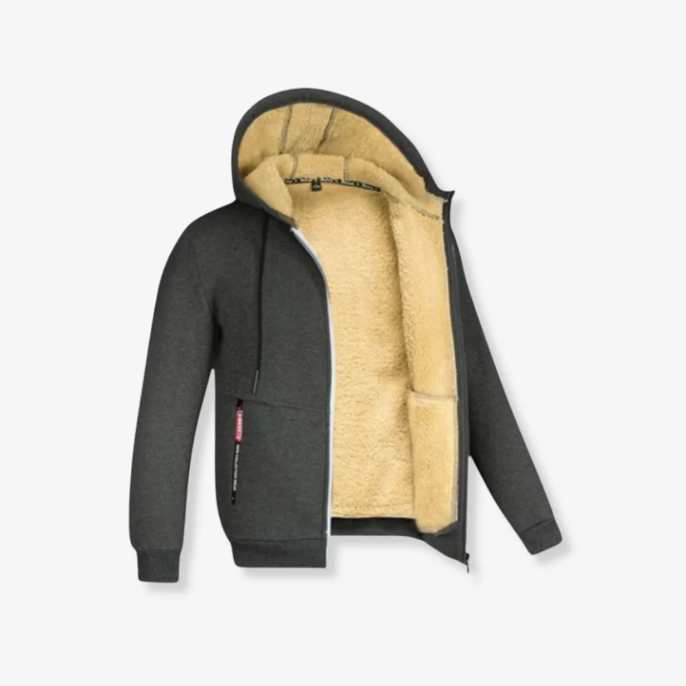 Sweat à capuche homme zippé doublé polaire - Image 3