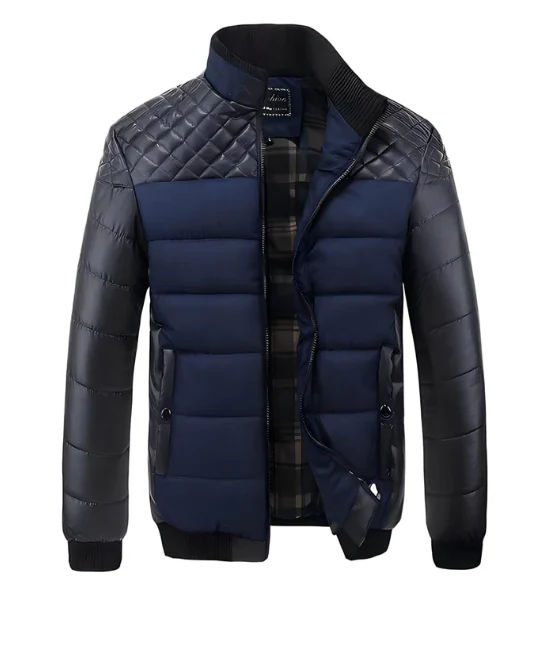 Blouson Aviateur Matelassé à Col Montant et Poignets Côtelés - Image 2