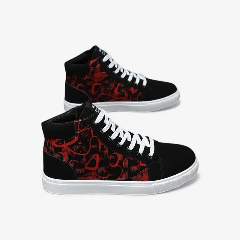 Chaussures femme imprimées bout rond lacets