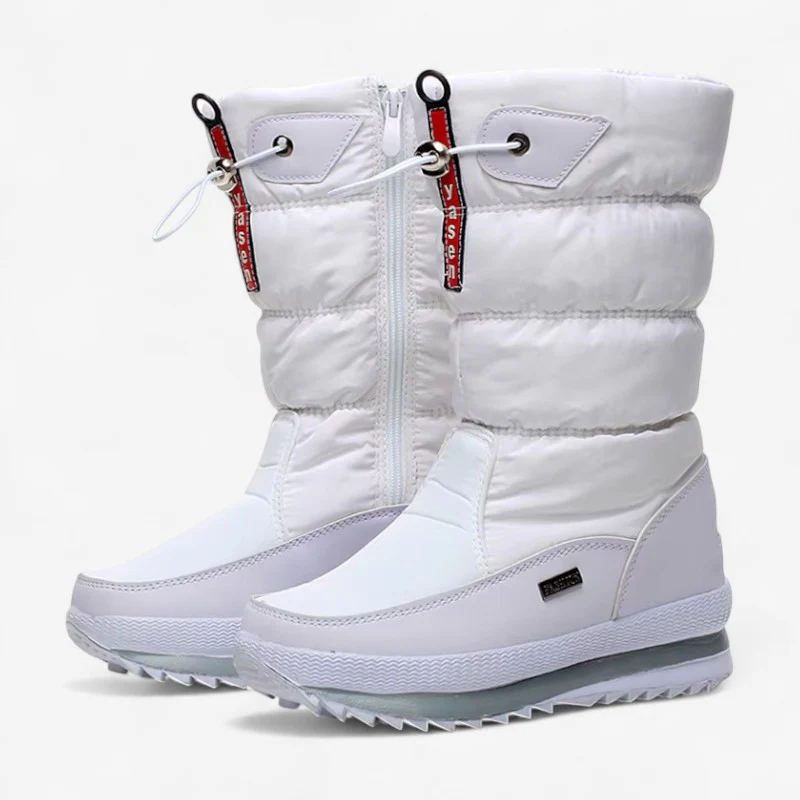 Bottes femme mi-mollet doublure polaire avec fermeture éclair