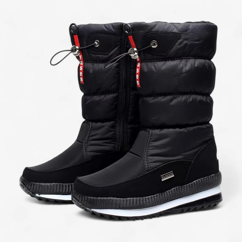Bottes femme mi-mollet doublure polaire avec fermeture éclair - Image 2