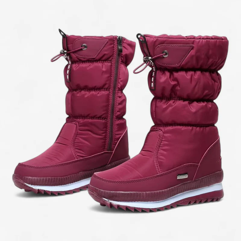 Bottes femme mi-mollet doublure polaire avec fermeture éclair - Image 3