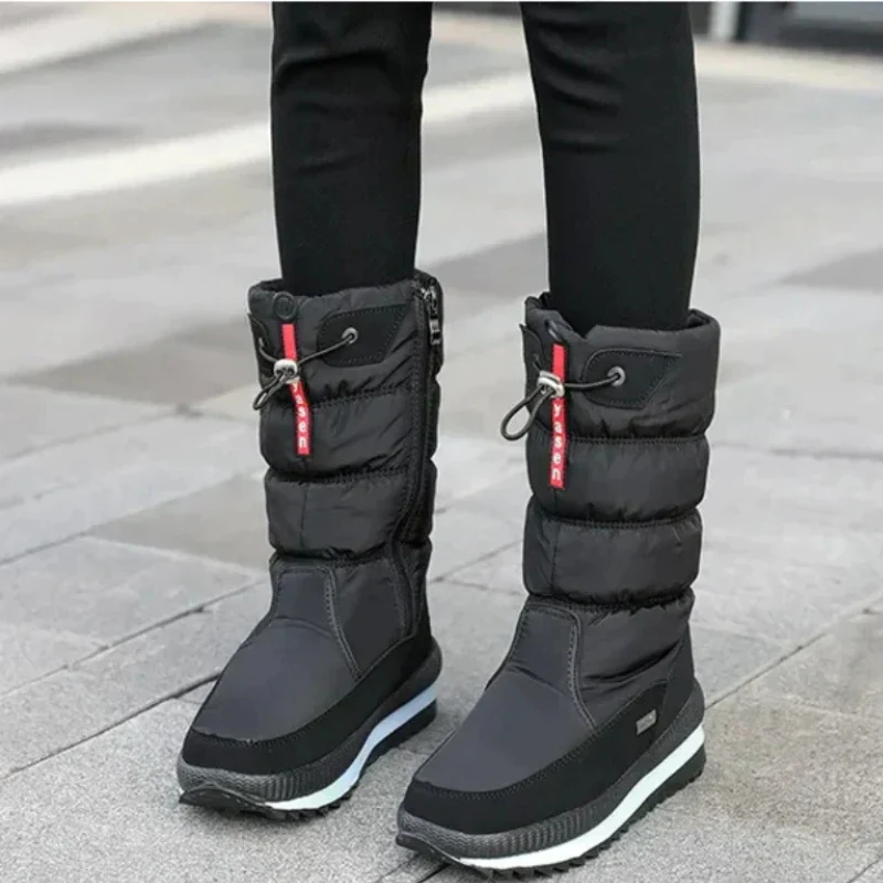 Bottes femme mi-mollet doublure polaire avec fermeture éclair - Image 4