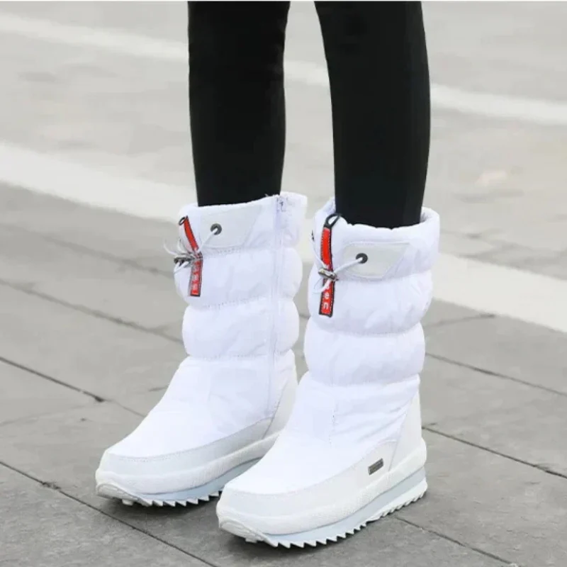 Bottes femme mi-mollet doublure polaire avec fermeture éclair - Image 7
