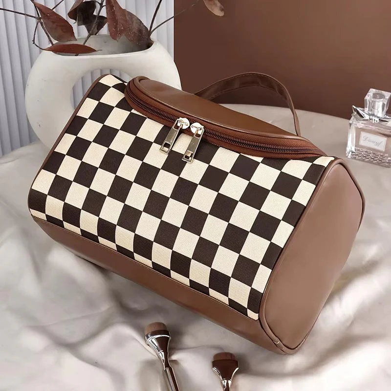 Pochette beauté damier grande capacité - Image 8