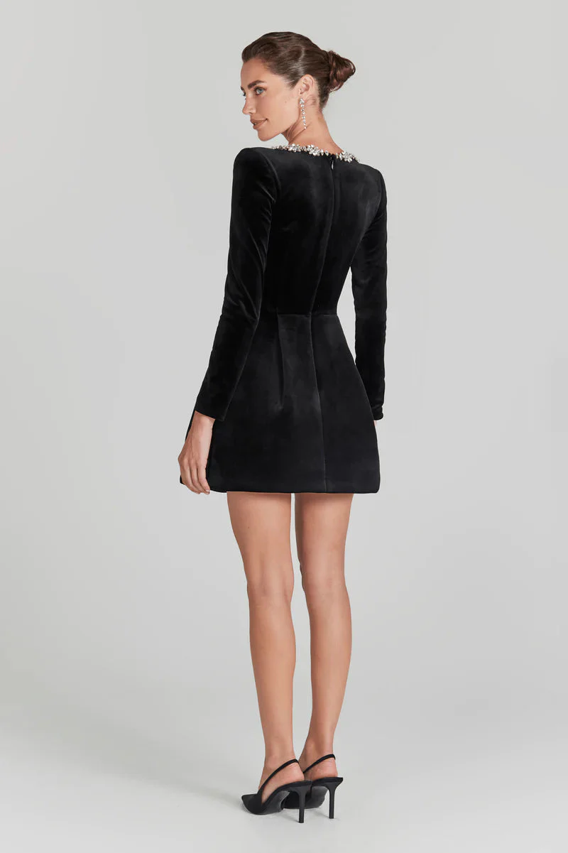 Robe midi femme manches longues encolure carrée - Image 8