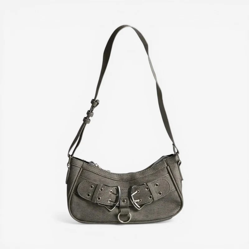 Sac à bandoulière femme avec boucle décorative