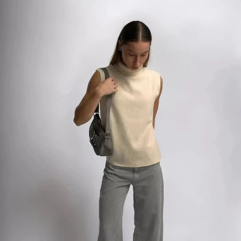Sac à bandoulière femme avec boucle décorative - Image 4