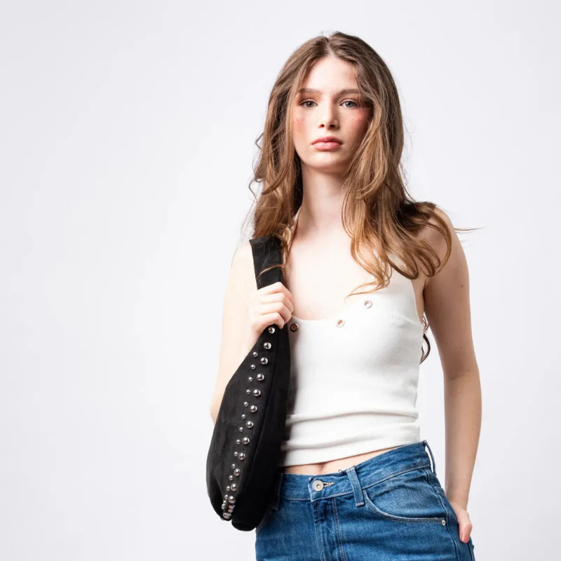 Sac à bandoulière femme avec détails rivets - Image 9
