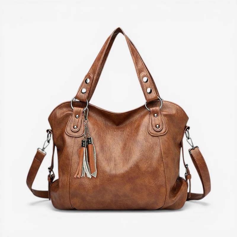Sac à main femme multi-compartiments zippés + bandoulière réglable - Image 2