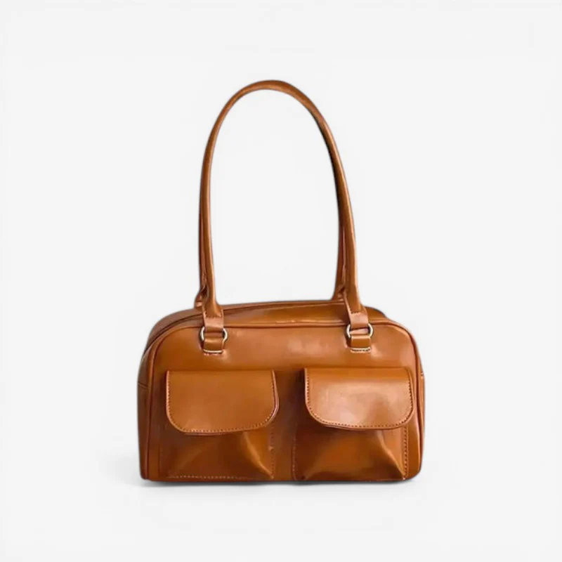 Sac bandoulière à longue sangle avec poche latérale et fermeture éclair - Image 3