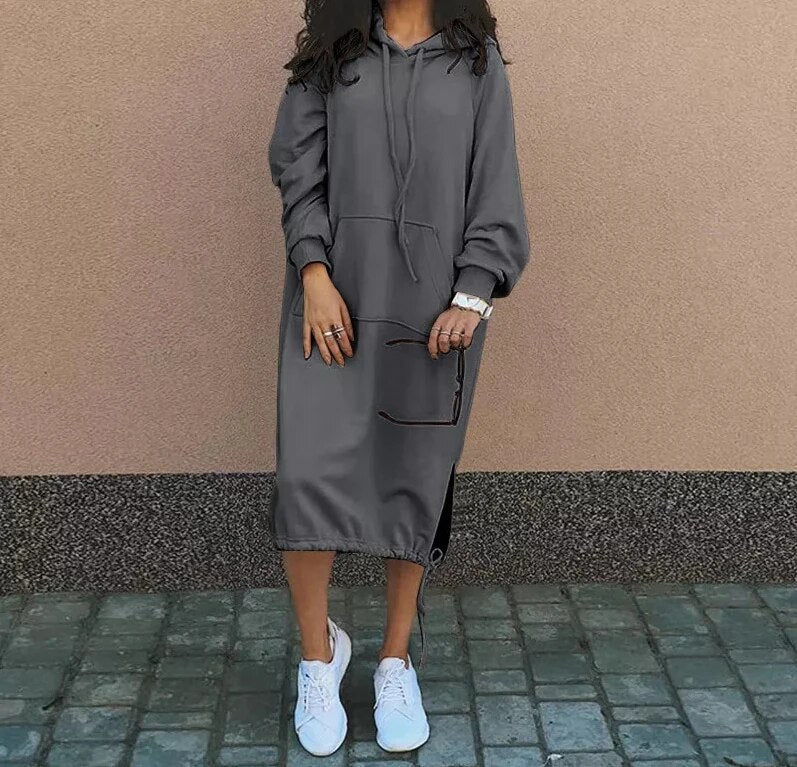 Sadie - Robe à capuche polyvalente manches longues avec poches - Image 3