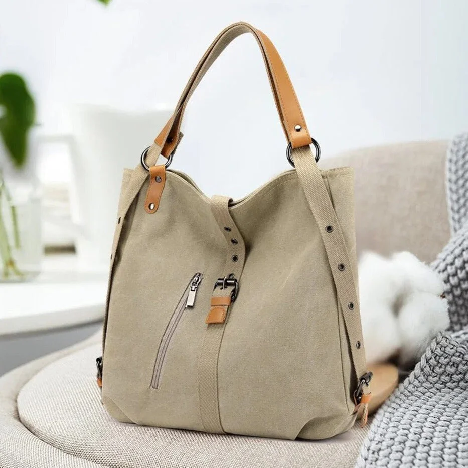 Sadie - Sac bandoulière convertible en sac à dos en toile - Image 3