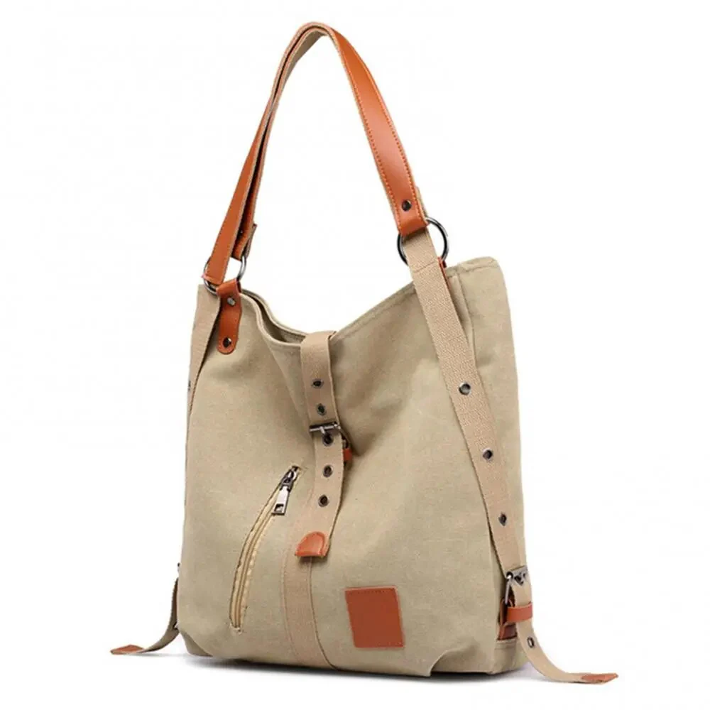 Sadie - Sac bandoulière convertible en sac à dos en toile - Image 4