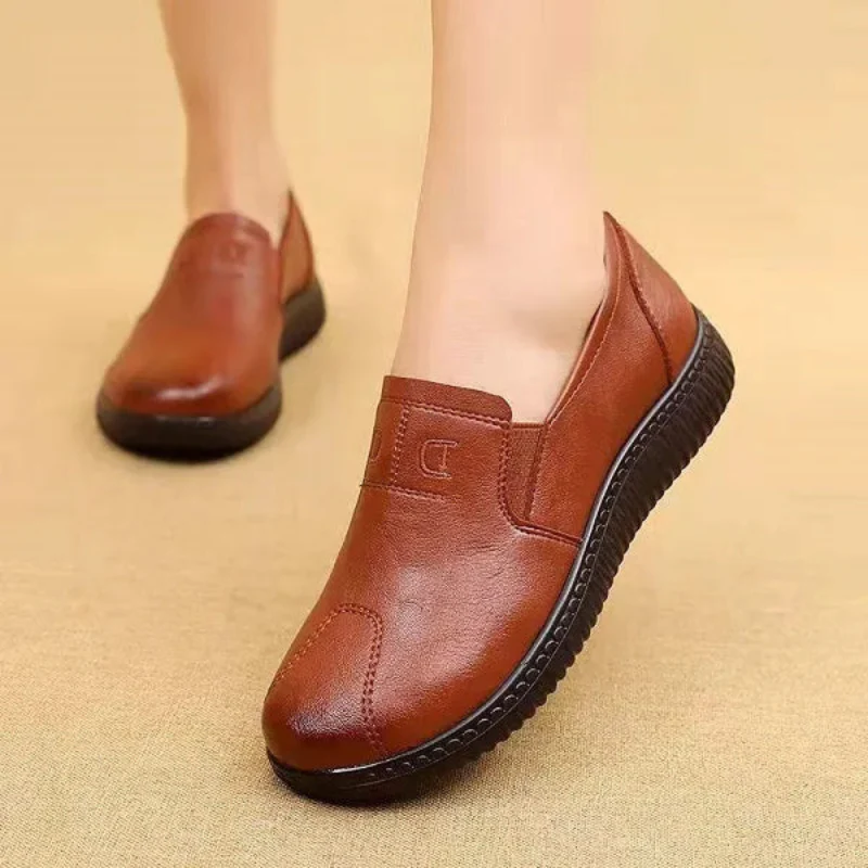 Chaussures slip-on bout rond semelle épaisse - Image 5
