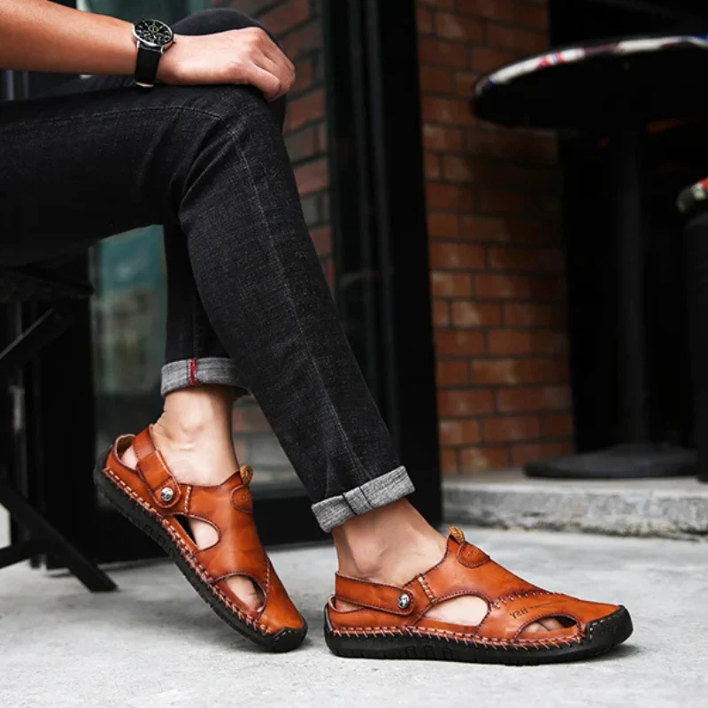 Sandales à bout rond pour homme avec bride pivotante - Image 10