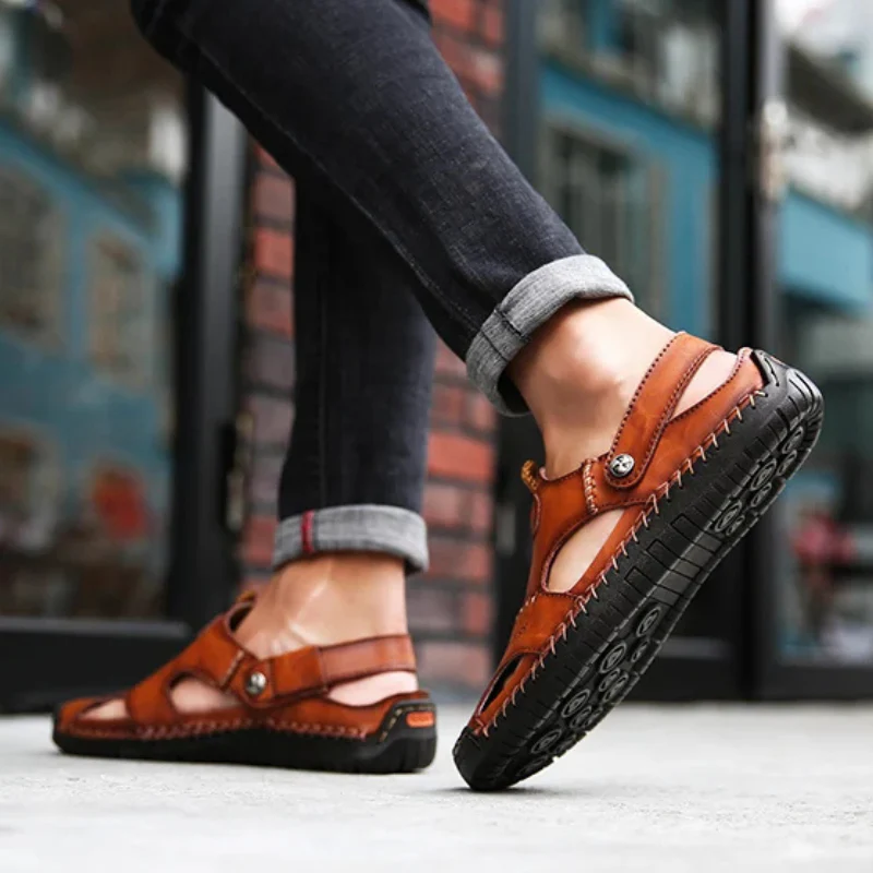 Sandales à bout rond pour homme avec bride pivotante - Image 11